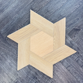 Sunflower-shaped parquet flooring