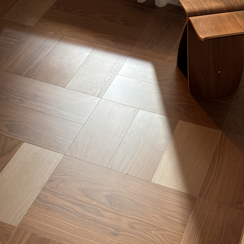 Black walnut parquet flooring