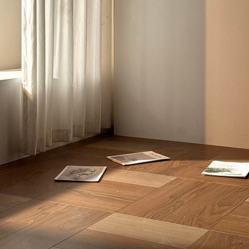 Black walnut parquet flooring