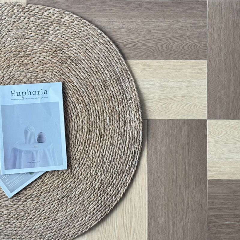 Natural wood color free-strip flooring