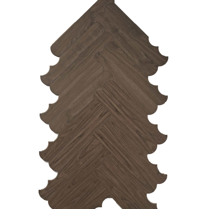 Cookie-shaped parquet flooring