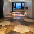 Four-color lotus leaf parquet flooring